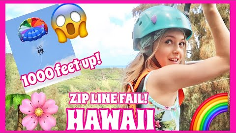 ZIP LINE FAIL |  HAWAII TRAVEL VLOG | Oahu | Coco Quinn